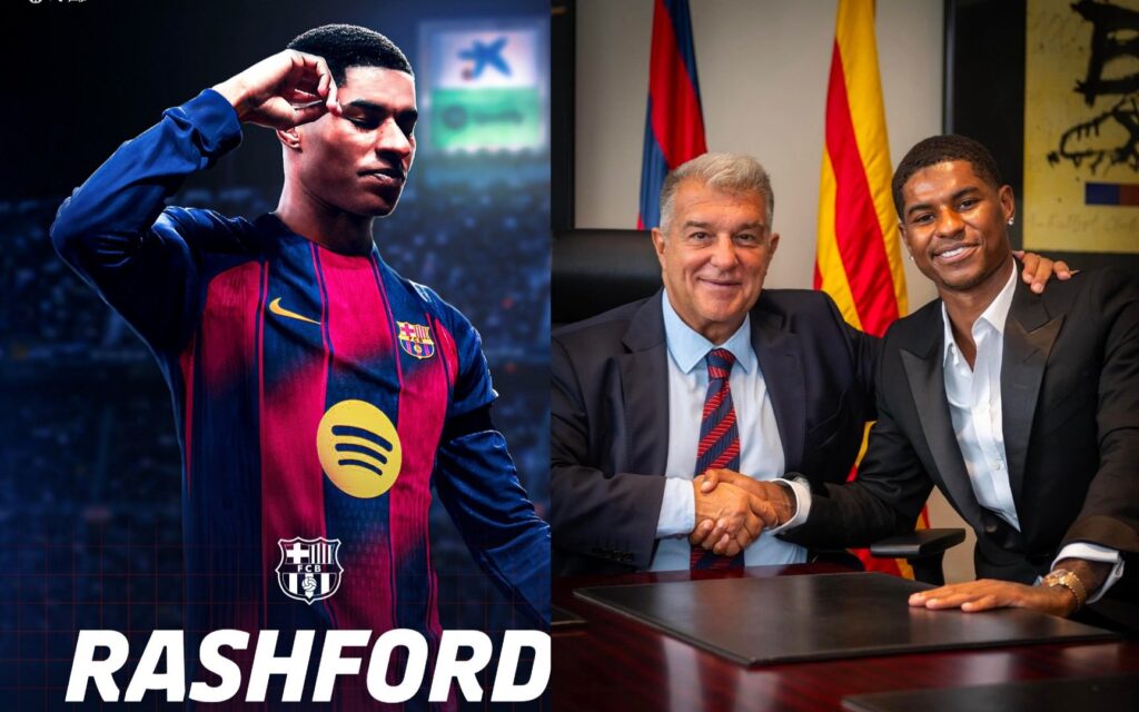 Marcus Rashford. Joan Laporta. Barcelona.